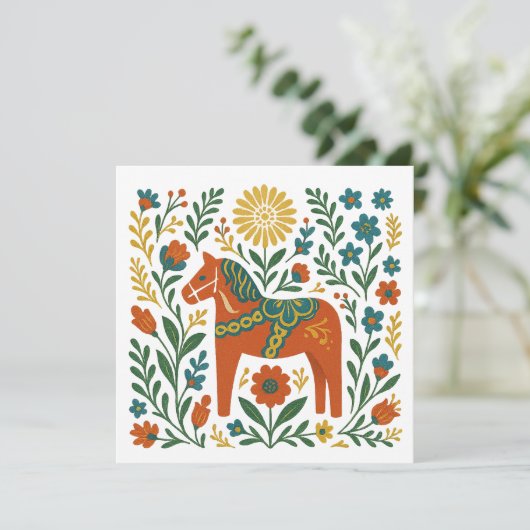 Glad Midsommar Einladung (Stehend Vorderseite)