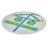 Glad Midsommar, Flagstang Personalize Schneidebrett (Ecke)