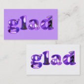 Glad mit lila Blumen geschrieben Visitenkarten Visitenkarte (Vorne/Hinten)