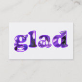 Glad mit lila Blumen geschrieben Visitenkarten Visitenkarte (Rückseite)