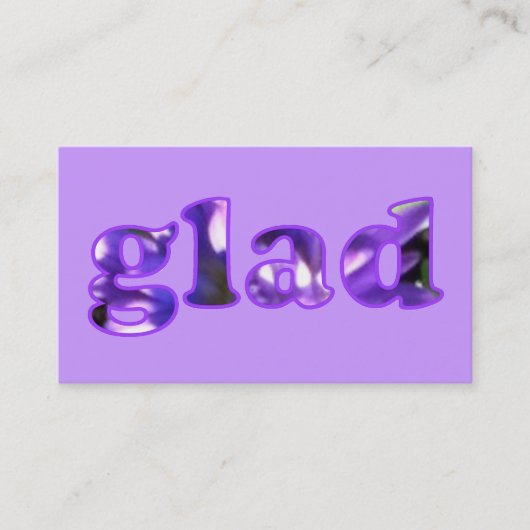 Glad mit lila Blumen geschrieben Visitenkarten Visitenkarte (Vorderseite)