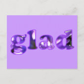 Glad mit violett blühenden Postkarten (Vorderseite)