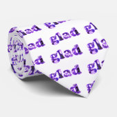 Glad mit violetten Blumennektüten Krawatte (Gerollt)