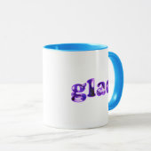 Glad mit violetten Tasse geschrieben (VorderseiteRechts)