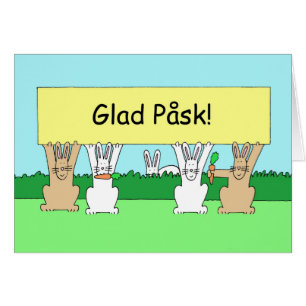 Glad Påsk Cartoon Bunnies