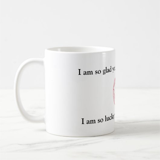Glad, Sie sind hier Tasse (Links)