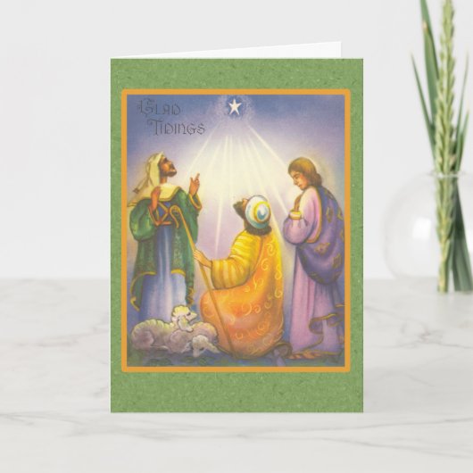 Glad Tidings Feiertagskarte (Vorderseite)