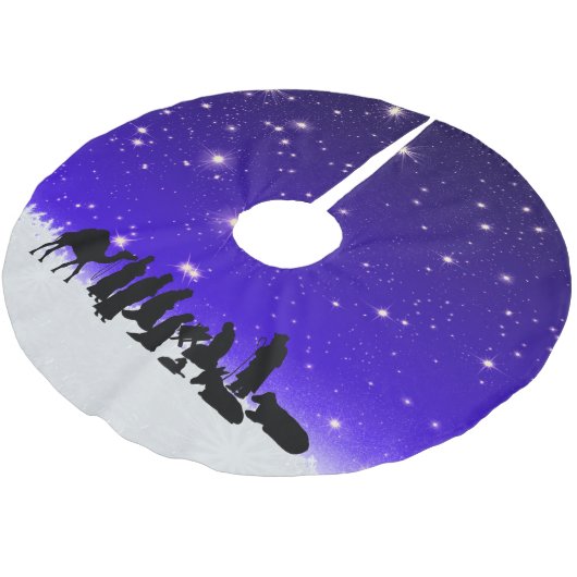 Glad Tidings of Great Joy! zu Polyester Weihnachtsbaumdecke (Schrägansicht)