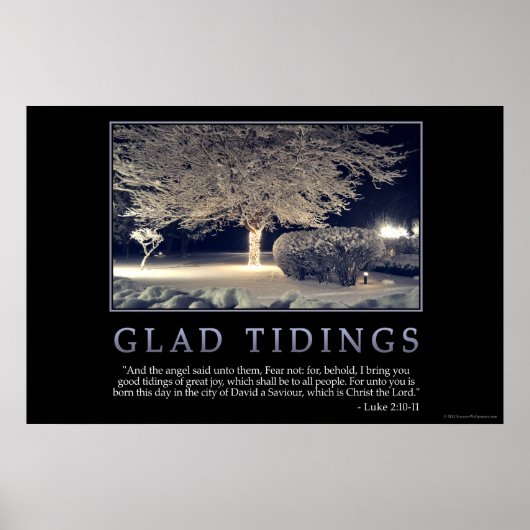 Glad Tidings Poster (Vorne)