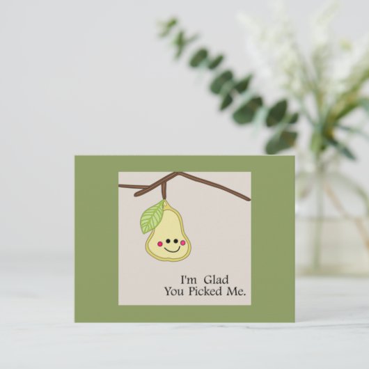 Glad you picked me postkarte (Stehend Vorderseite)