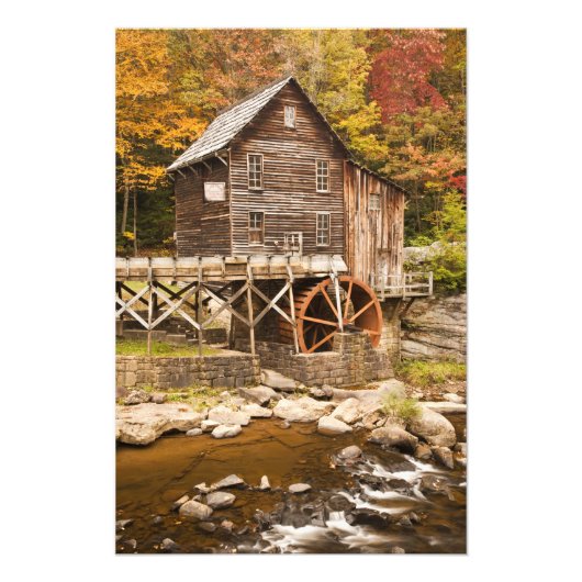 Glade Creek Grist Mill, Babcock Staat Park, 2 Fotodruck (Vorne)