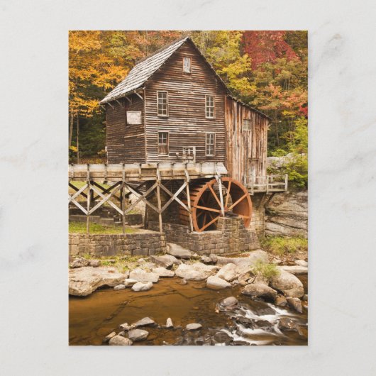 Glade Creek Grist Mill, Babcock Staat Park, 2 Postkarte (Vorderseite)