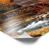 Glade Creek Grist Mill Fotodruck (Ecke)