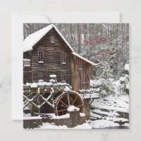 Glade Creek Grist Mill im Winter