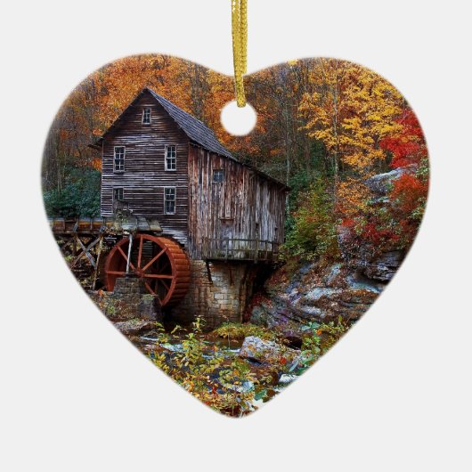 Glade Creek Grist Mill Keramik Ornament (Vorne)