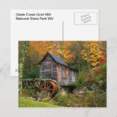 Glade Creek Grist Mill Postkarte (Vorne/Hinten)