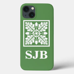 Glade Green Acorn und Leaf Tile Design iPhone 13 Hülle