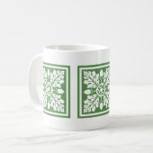 Glade Green Acorn und Leaf Tile Design Coffee Tass Kaffeetasse (Vorderseite Links)