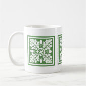 Glade Green Acorn und Leaf Tile Design Coffee Tass Kaffeetasse (Links)