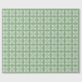 Glade Green Acorn und Leaf Tile Design Geschenkpapier (Flach)