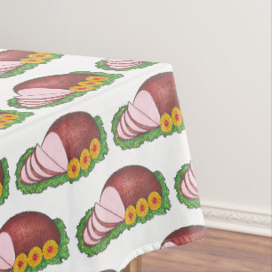 Gladed Holiday Ham Weihnachtsfest Ostern Abendesse Tischdecke