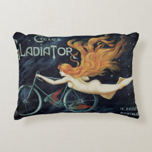 Gladiator Cycles, Vintage viktorianische Kunst im Dekokissen