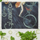 Gladiator Cycles, Vintage viktorianische Kunst Neu Geschirrtuch (Gefaltet)