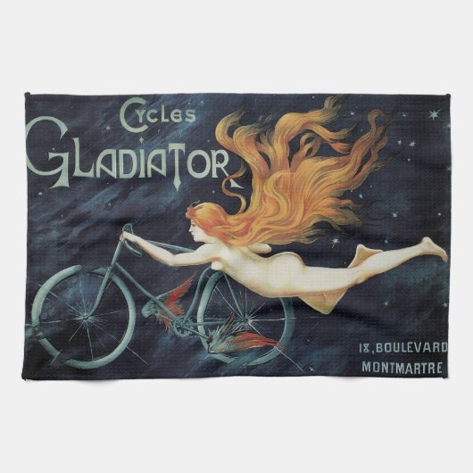 Gladiator Cycles, Vintage viktorianische Kunst Neu Geschirrtuch (Horizontal)