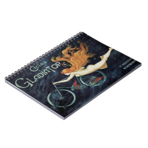 Gladiator Cycles, Vintage viktorianischer Jugendst Notizblock
