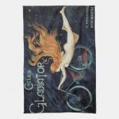 Gladiator Cycles, Vintager Viktorianischer Jugends Geschirrtuch (Vertikal)