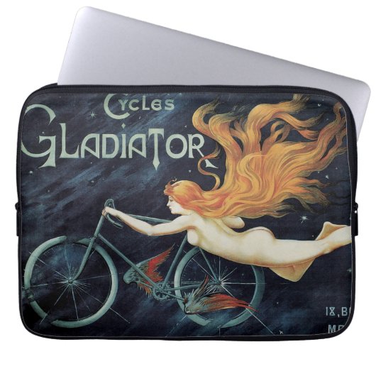 Gladiator Cycles, Vintager Viktorianischer Jugends Laptopschutzhülle (Vorderseite)