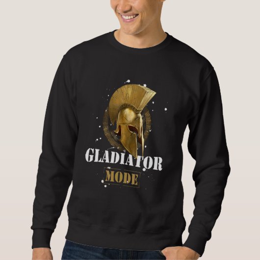 Gladiator Mode Spartan Helmet  Motivation Gym Work Sweatshirt (Vorderseite)