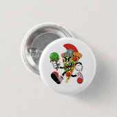 Gladiator Pizza Slice Italian Brainrot Button (Vorne & Hinten)
