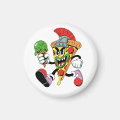 Gladiator Pizza Slice Italian Brainrot Magnet (Vorne)