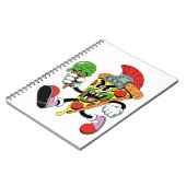 Gladiator Pizza Slice Italian Brainrot Notizblock (Linke Seite)