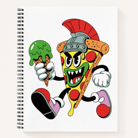 Gladiator Pizza Slice Italian Brainrot Notizblock (Vorderseite)