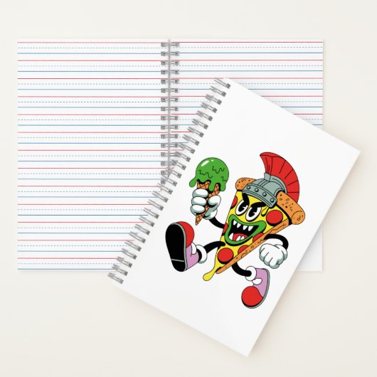 Gladiator Pizza Slice Italian Brainrot Notizblock (Innen)