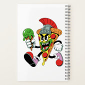Gladiator Pizza Slice Italian Brainrot Notizblock (Rückseite)