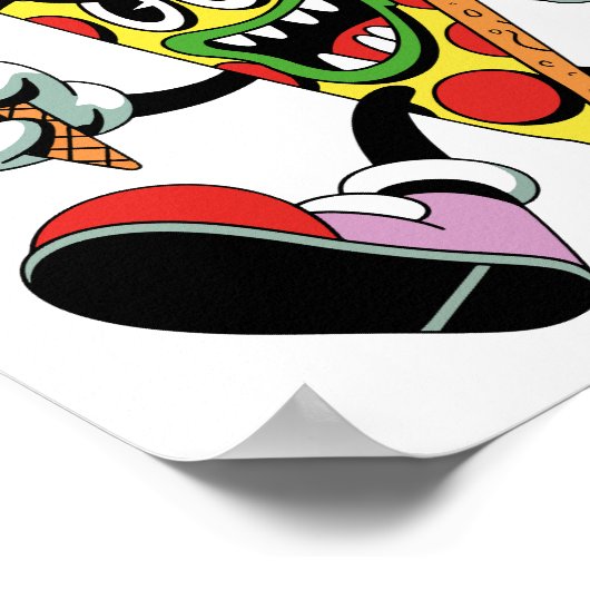 Gladiator Pizza Slice Italian Brainrot Poster (Ecke)