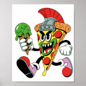 Gladiator Pizza Slice Italian Brainrot Poster (Vorne)
