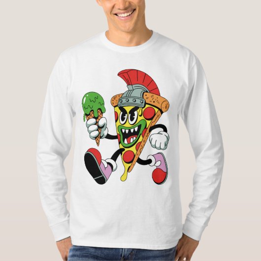 Gladiator Pizza Slice Italienisch Brainrot Men's T-Shirt (Vorderseite)