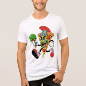 Gladiator Pizza Slice Italienisch Brainrot Men's Tri-Blend Shirt (Vorderseite)
