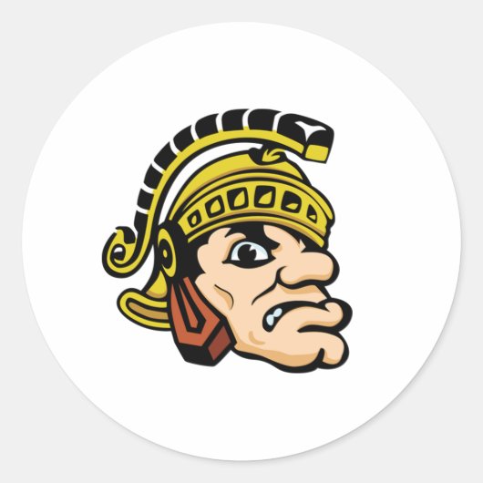 Gladiator Runder Aufkleber (Vorderseite)