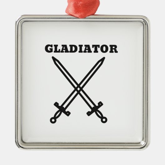 Gladiator Silbernes Ornament (Vorne)