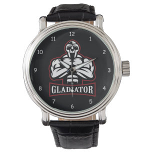 Gladiator-Silhouette Armbanduhr