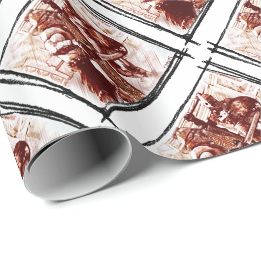 Gladiatoren in der Arena Geschenkpapier (Rolleneckpunkt)