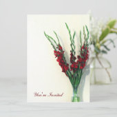 Gladiola Einladung (Stehend Vorderseite)