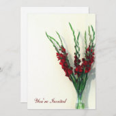Gladiola Einladung (Vorne/Hinten)