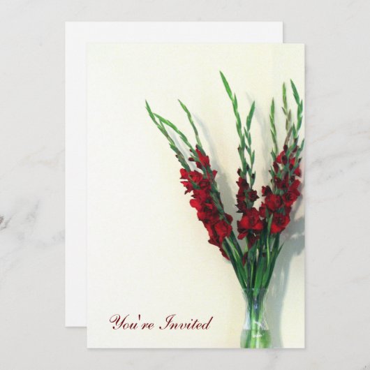 Gladiola Einladung (Vorne/Hinten)
