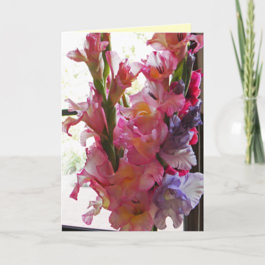 Gladiolas ', das an Sie card denkt Karte (Vorderseite)